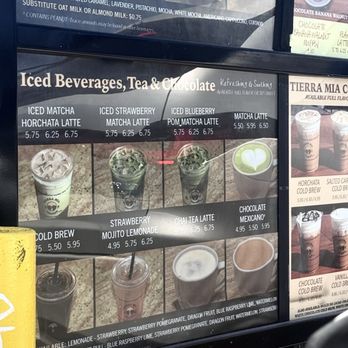 Tierra Mia Coffee - Drive thru menu - Coffee & Tea Near Me - Pomona, California Tierra Mia Coffee - Drive thru menu - Coffee & Tea Near Me - Pomona, California