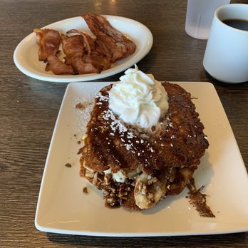 Le Andos Cafe - Banana fosters stuffed French toast. - Salad Near Me - Macomb, Michigan Le Andos Cafe - Banana fosters stuffed French toast. - Salad Near Me - Macomb, Michigan