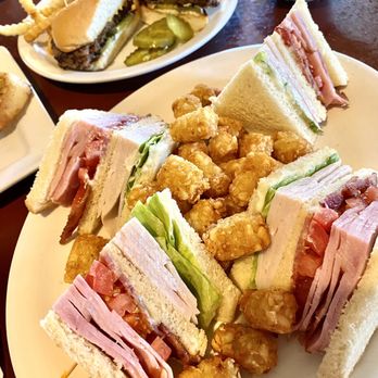 Ma's Place Restaurant - Good portion Clubhouse sandwich, $12.99, w/ crispy tots, all tasty. - Breakfast & Brunch Near Me - Puyallup, Washington Ma's Place Restaurant - Good portion Clubhouse sandwich, $12.99, w/ crispy tots, all tasty. - Breakfast & Brunch Near Me - Puyallup, Washington