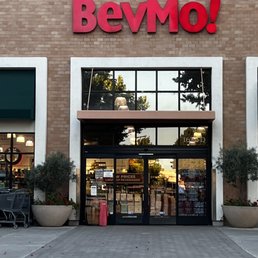 the entrance to a bevmo store