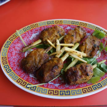 Binh Minh Restaurant - No. 6 on the goat menu - Dê Chà Chìa Già Cày - Grilled Ground Goat with lemongrass skewers. - Vietnamese Near Me - San Jose, California Binh Minh Restaurant - No. 6 on the goat menu - Dê Chà Chìa Già Cày - Grilled Ground Goat with lemongrass skewers. - Vietnamese Near Me - San Jose, California