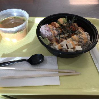 Poke Xpress - On the first check in, they gave a free miso soup. - Poke Near Me - Milpitas, California