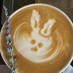 Easter bunny latte by Ren :)