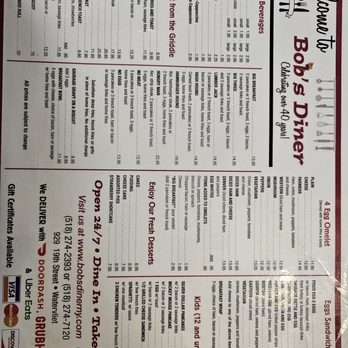 Bob's Diner - Menu - Diners Near Me - Watervliet, New York