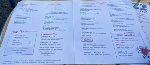 Menu photo 5 EZ's Liquor Lounge Houston, TX