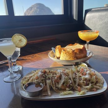 Kicker's - Diablo shrimp tacos, clam chowder bread bowl, Mango Tango and Lemon Drop. - Seafood Near Me - Morro Bay, California Kicker's - Diablo shrimp tacos, clam chowder bread bowl, Mango Tango and Lemon Drop. - Seafood Near Me - Morro Bay, California