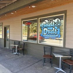 Suds & Duds Laundromat - This is the place! There's an ice cream shop next door...