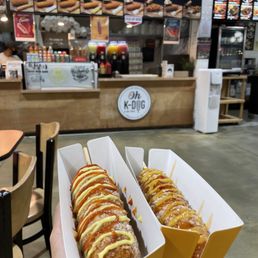 Rice cake dog and half mozzarella/half dog
