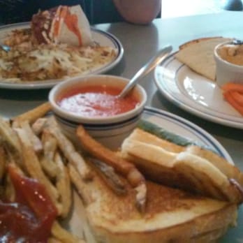 Comet Cafe - Breakfast burrito, roasted red pepper hummus and a grilled cheese (with bacon) with tomato soup. - Breakfast & Brunch Near Me - Milwaukee, Wisconsin Comet Cafe - Breakfast burrito, roasted red pepper hummus and a grilled cheese (with bacon) with tomato soup. - Breakfast & Brunch Near Me - Milwaukee, Wisconsin