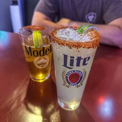 I Don't Care Family Restaurant - Margarita with tajin rim