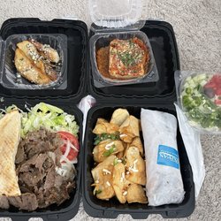 Louis Pappas Fresh Greek - Classic Gyro Pita Platters Traditional Mousaka Greek Potatoes Pita Chips Cafe Salad