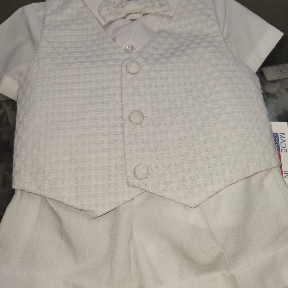 Cathy's Touch - White Baptismal Suit 6-12mths ~ July/August 2026 - Children's Clothing Near Me - Merrick, New York Cathy's Touch - White Baptismal Suit 6-12mths ~ July/August 2026 - Children's Clothing Near Me - Merrick, New York