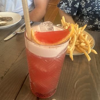 Delaney Oyster House - And Everything Nice cocktail. It comes with a small Jell-O shot on top! - Seafood Near Me - Charleston, South Carolina