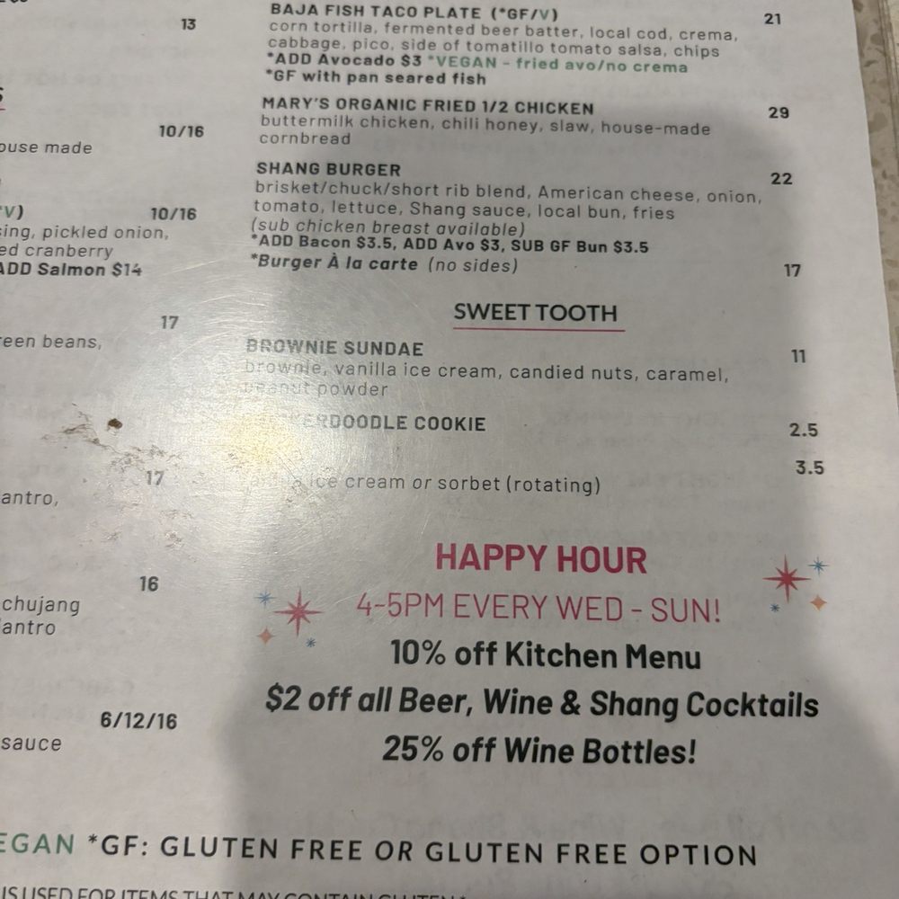 Shangri La - Menu - New American Near Me - Fair Oaks, California