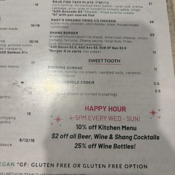 Shangri La - Menu - New American Near Me - Fair Oaks, California