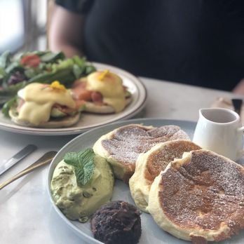 Basilur - Green tea fluffy pancakes with red bean - Coffee & Tea Near Me - Buena Park, California Basilur - Green tea fluffy pancakes with red bean - Coffee & Tea Near Me - Buena Park, California