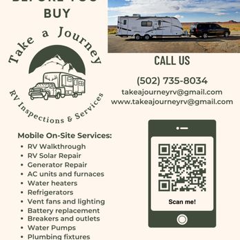 TAKE A JOURNEY RV INSPECTIONS &amp; SERVICES - Updated January 2025 