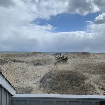 Windward Shores Resort - Blocked view of beach and ocean from second floor balcony - Hotels Near Me - Amagansett, New York
