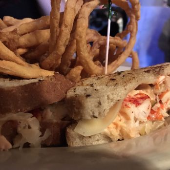 Lindy's Tavern - Lobster Reuben with Onion Rings. They were not shy with the lobster or the onion rings! - Seafood Near Me - North Smithfield, Rhode Island Lindy's Tavern - Lobster Reuben with Onion Rings. They were not shy with the lobster or the onion rings! - Seafood Near Me - North Smithfield, Rhode Island