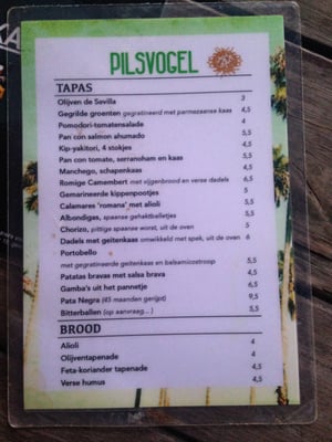 Menu photo 6 Pilsvogel Amsterdam, NH