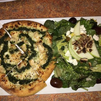 SPIN! Pizza - Pesto Chicken Pizza and Sonoma Salad - Pizza Near Me - Kansas City, Missouri SPIN! Pizza - Pesto Chicken Pizza and Sonoma Salad - Pizza Near Me - Kansas City, Missouri