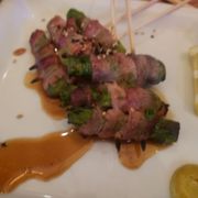 Photo of Blue Ocean Robata & Sushi Bar - Carlsbad, CA, United States. Bacon wrapped asparagus