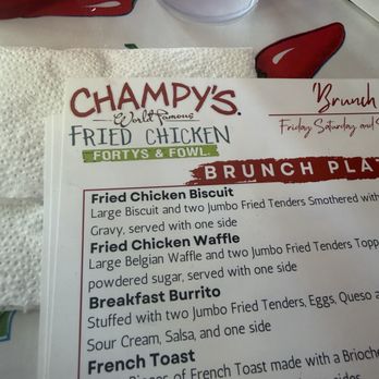 Champy's Chicken - Brunch Menu - Southern Near Me - Nashville, Tennessee
