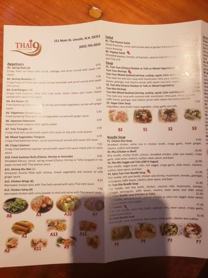 Menu photo 7 Thai 9 Lincoln, NH