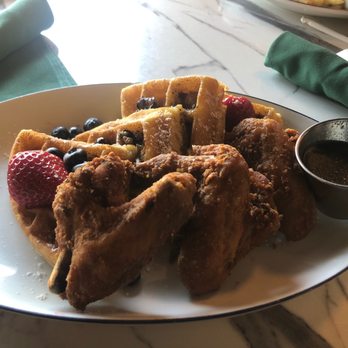 Breakfast At Barneys - Yardbird Plate-Chicken and Waffles! - Breakfast & Brunch Near Me - Atlanta, Georgia