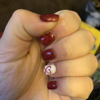 Joli Nails - Picture of my valentine's nails - Nail Salons Near Me - Plano, Texas