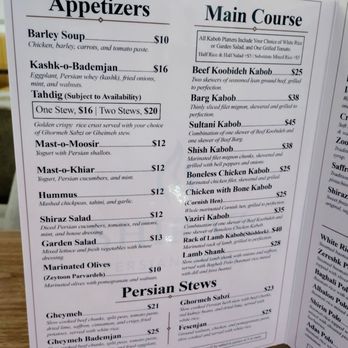 Shiraz Persian Grill - Menu - Persian/Iranian Near Me - Las Vegas, Nevada Shiraz Persian Grill - Menu - Persian/Iranian Near Me - Las Vegas, Nevada