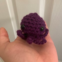 Tycam Marketplace - My dark purple crochet squid friend :)