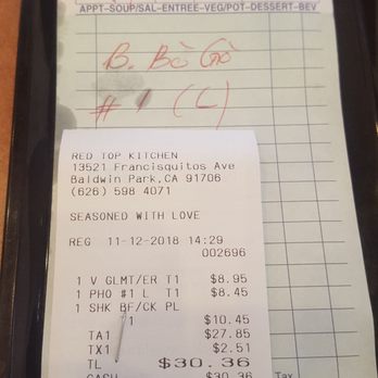 Red Top Kitchen - Vietnamese Near Me - Baldwin Park, California