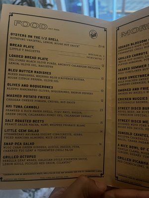 Menu photo 2 Street Disco Portland, OR