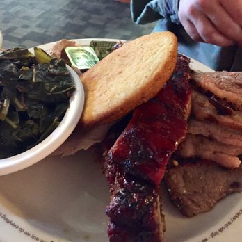 Country's Barbecue - Conglomeration Platter w/ Collard Greens - Barbeque Near Me - Columbus, Georgia Country's Barbecue - Conglomeration Platter w/ Collard Greens - Barbeque Near Me - Columbus, Georgia