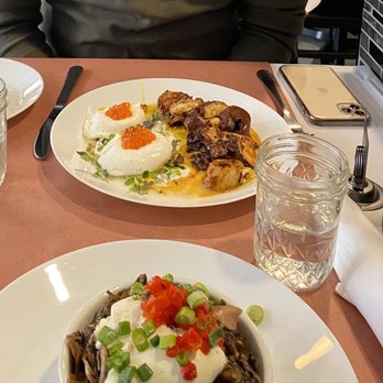 Water for Chocolate - Duck poutine with burrata and charred octopus & scallops - Breakfast & Brunch Near Me - Baltimore, Maryland Water for Chocolate - Duck poutine with burrata and charred octopus & scallops - Breakfast & Brunch Near Me - Baltimore, Maryland