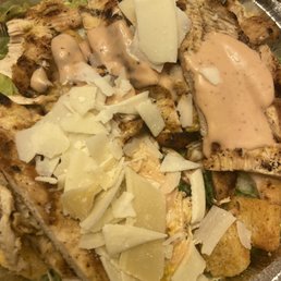Chicken Ceasar had NO cheese or Ceasar dressing?? I had to add my own cheese... salad was $14.95!!!!!
