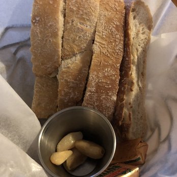 The Wicked Oyster - Bread basket with roasted garlic - Seafood Near Me - Wellfleet, Massachusetts
