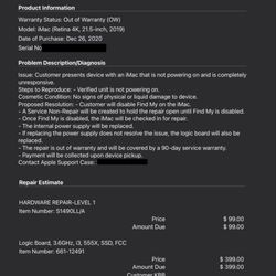 Best Buy - Apple Store repair confirmation.