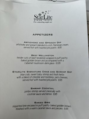 Menu photo 2 Yacht StarShip Clearwater, FL Menu photo 2 Yacht StarShip Clearwater, FL