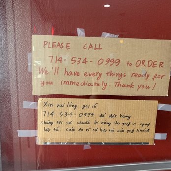 NEM - Call ahead - Vietnamese Near Me - Garden Grove, California