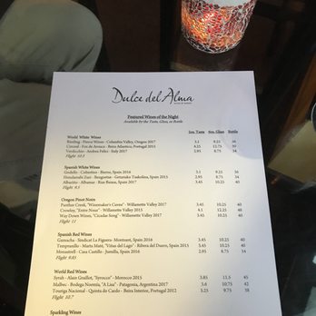 Del Alma - Wine list - Latin American Near Me - Corvallis, Oregon Del Alma - Wine list - Latin American Near Me - Corvallis, Oregon