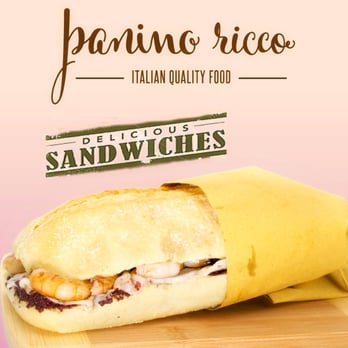 Panino Ricco - Lardo di Colonnata e gamberi sgusciati con glassa di aceto balsamico e capriccio di olive nere. - Sandwiches Near Me - Rome, RM Panino Ricco - Lardo di Colonnata e gamberi sgusciati con glassa di aceto balsamico e capriccio di olive nere. - Sandwiches Near Me - Rome, RM