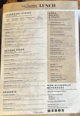 Menu photo 2 LongHorn Steakhouse Slidell, LA Menu photo 2 LongHorn Steakhouse Slidell, LA