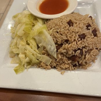 Jerk Hut Restaurant - Cabbage and rice and peas - Caribbean Near Me - Tampa, Florida Jerk Hut Restaurant - Cabbage and rice and peas - Caribbean Near Me - Tampa, Florida