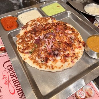 Saravanaa Bhavan - Tomato Onion Utthapam - Indian Near Me - Mississauga, Ontario Saravanaa Bhavan - Tomato Onion Utthapam - Indian Near Me - Mississauga, Ontario