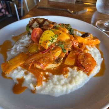 The West Table - Swordfish over risotto with roasted vegetables. - New American Near Me - Lubbock, Texas The West Table - Swordfish over risotto with roasted vegetables. - New American Near Me - Lubbock, Texas