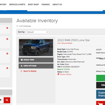 Mac Haik Dodge Chrysler Jeep Ram - Web site listing - Car Dealers Near Me - Houston, Texas