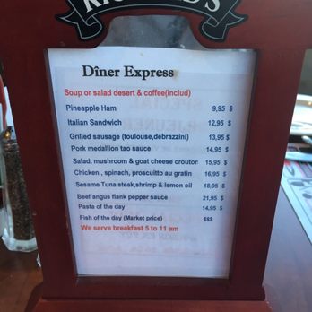 Le Rossignol - a menu for rickard's diner express - Venues & Event Spaces Near Me - Laval, Quebec