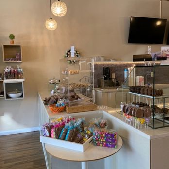 Way Chocolate & Coffee - Counter of chocolate robots cookies and Easter candy - Coffee & Tea Near Me - Winter Garden, Florida